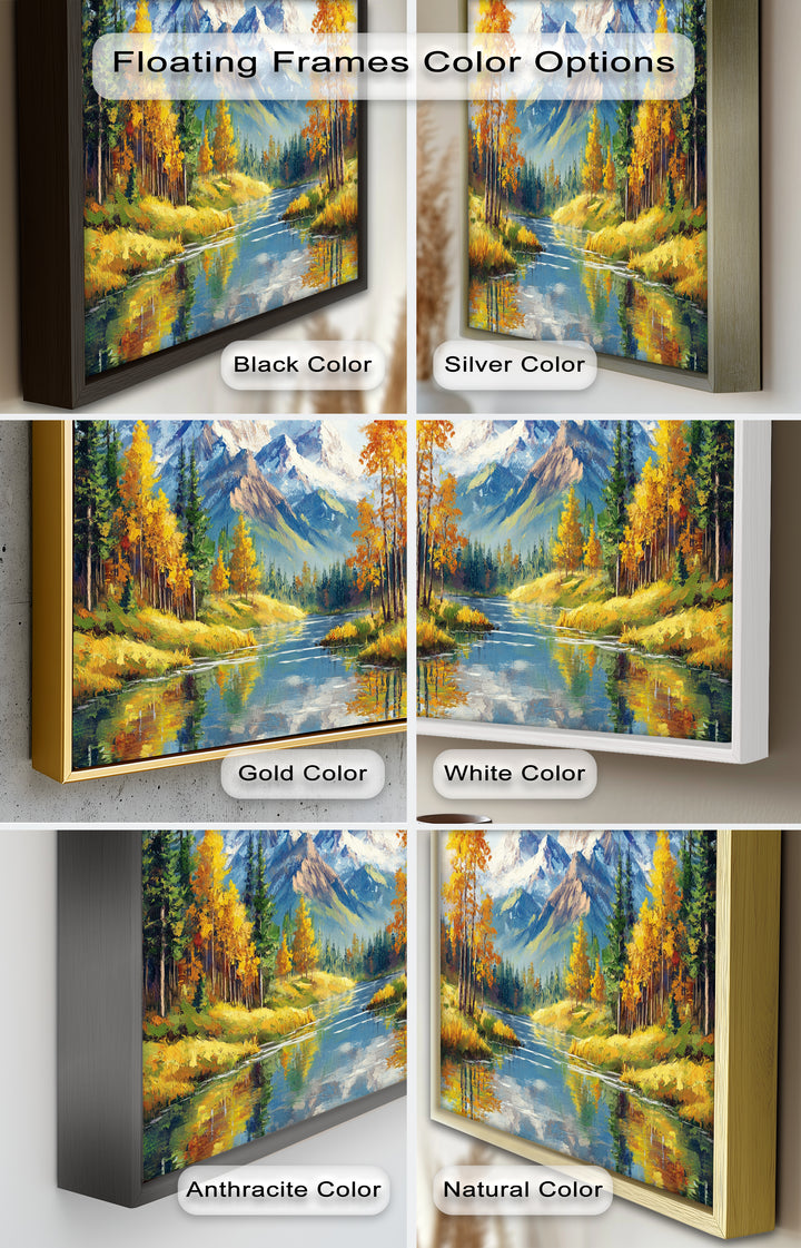 Golden Autumn Peaks – Mountain Landscape Oil Paintings