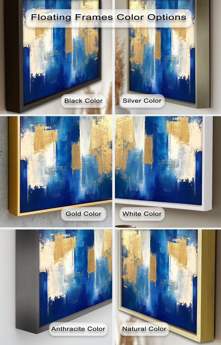Blue Harmony Abstract – Modernes Ölgemälde