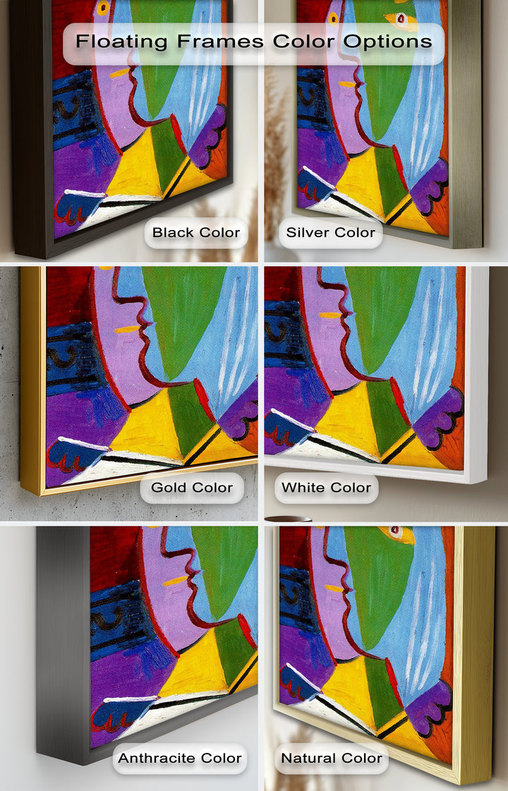 Vibrant Duality – Picasso-Inspired Abstract Oil Painting