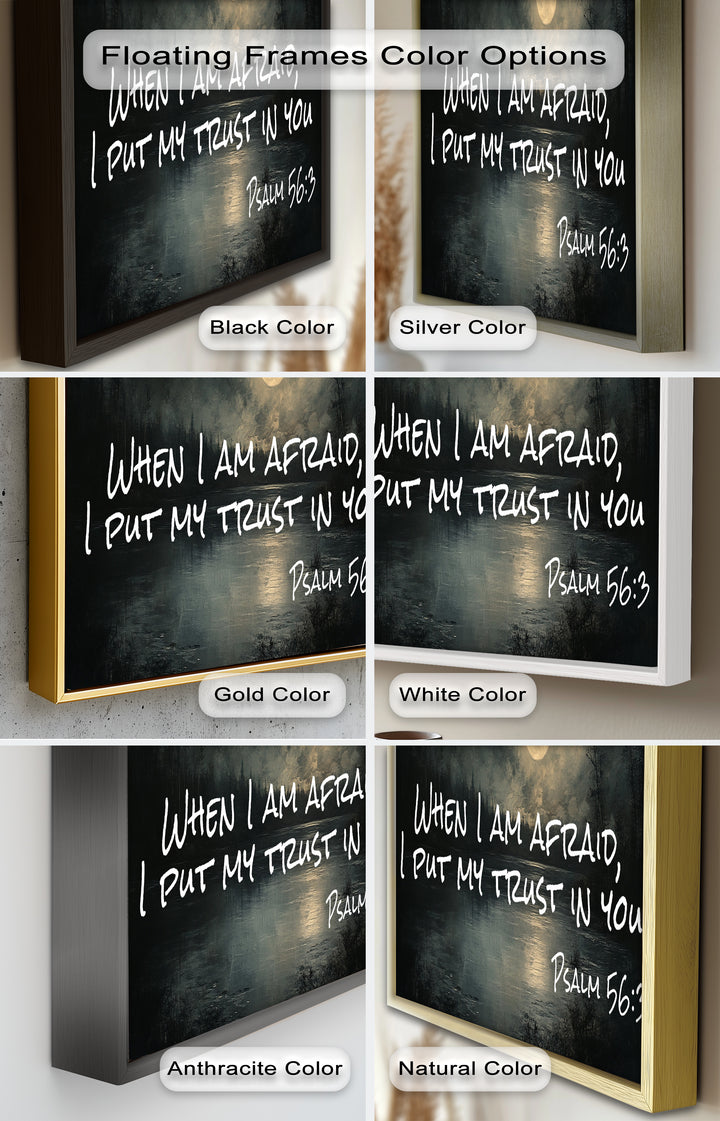 Psalm 56:3 – Trust in God Bible Verse Oil Painting