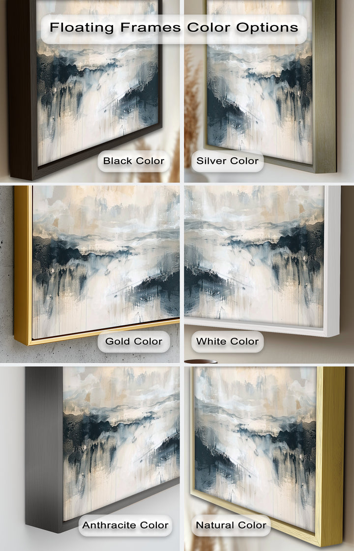 Abstract Landscape Reflection – Modern Serenity Oil Painting