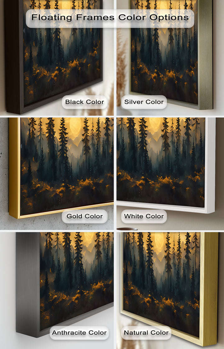 Sunset Pine Forest - Landscape Oil Painting