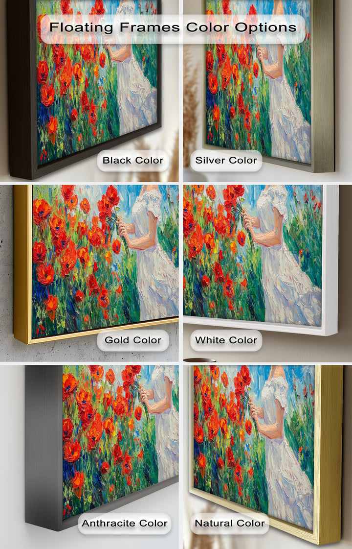 Lady Among Poppies – Impressionist Garden Stroll Oil Painting