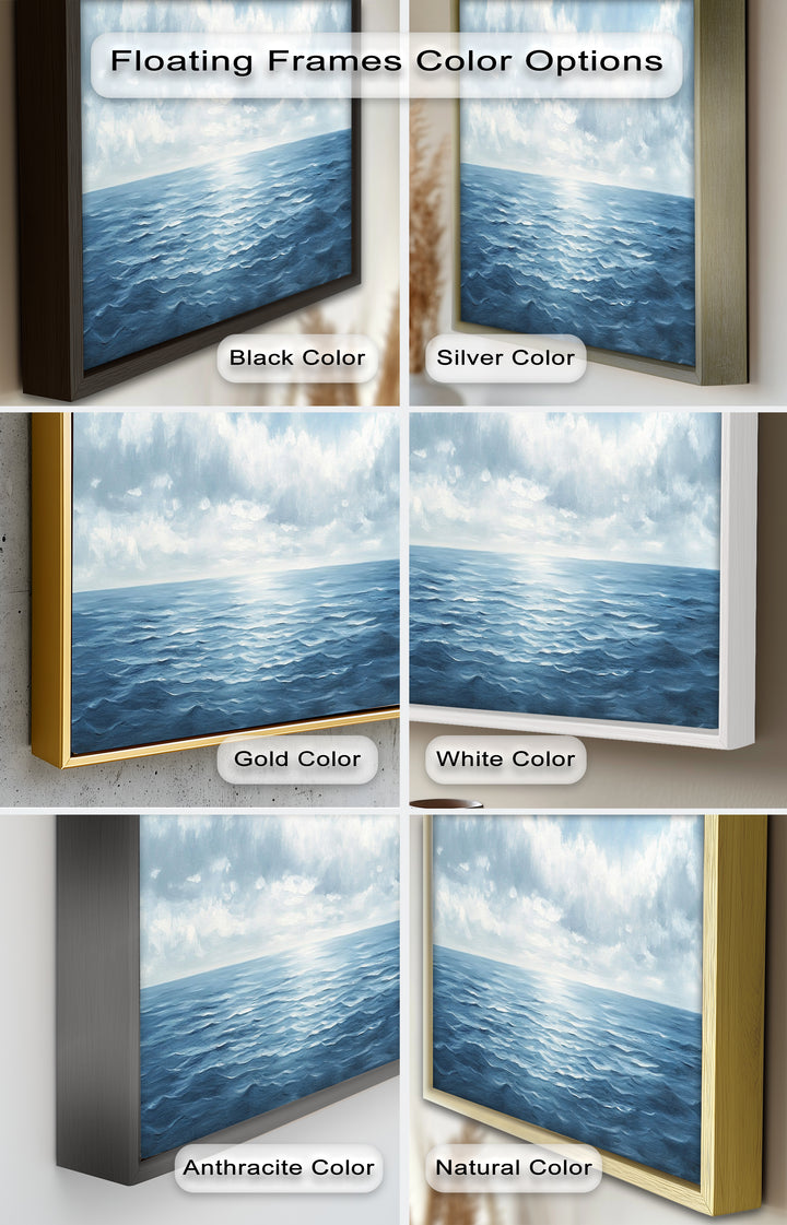 Blue Coastal Art - Ocean Seascape Oil Painting