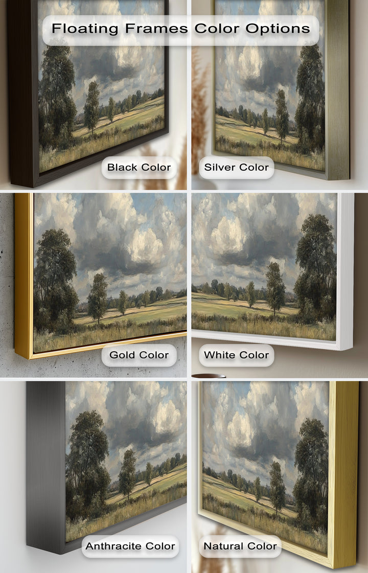 Stürmische ländliche Landschaft – Dramatischer Himmel Ölgemälde