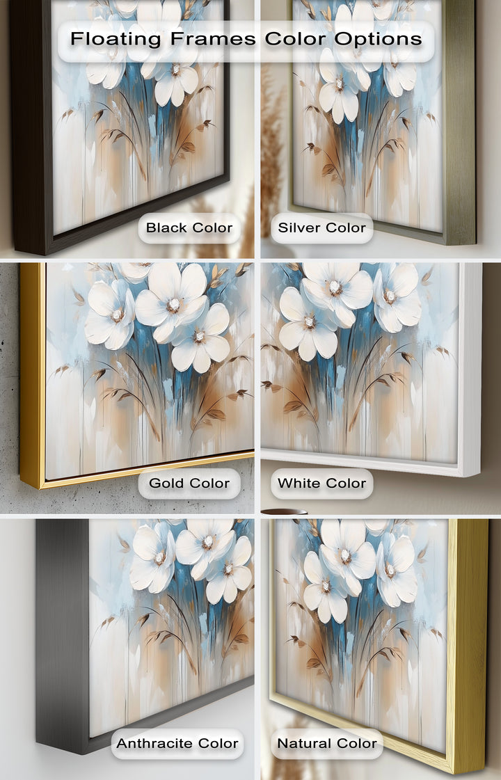 Soft White Blossoms – Floral Oil Painting