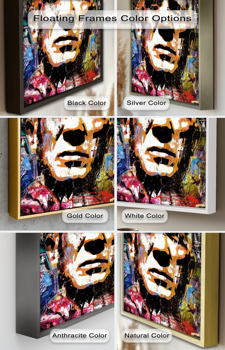 Abstract Urban Face Portrait Wall Art – Pop Art Oil Painting