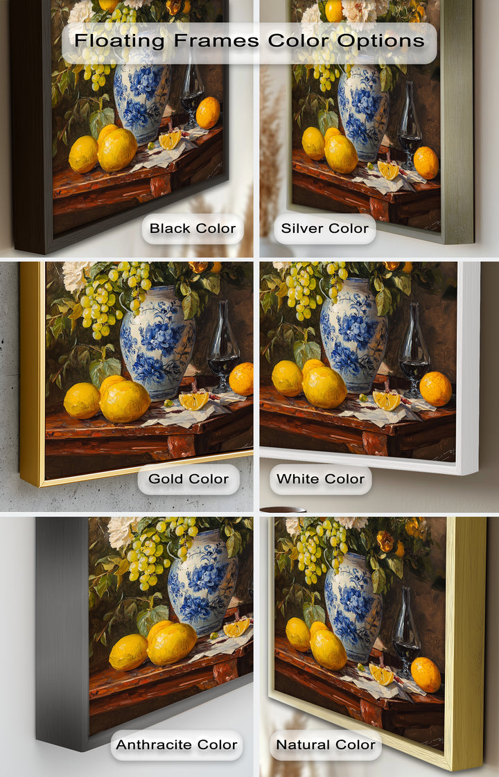 Fruit and Floral Still Life Wall Art – Floral Oil Painting