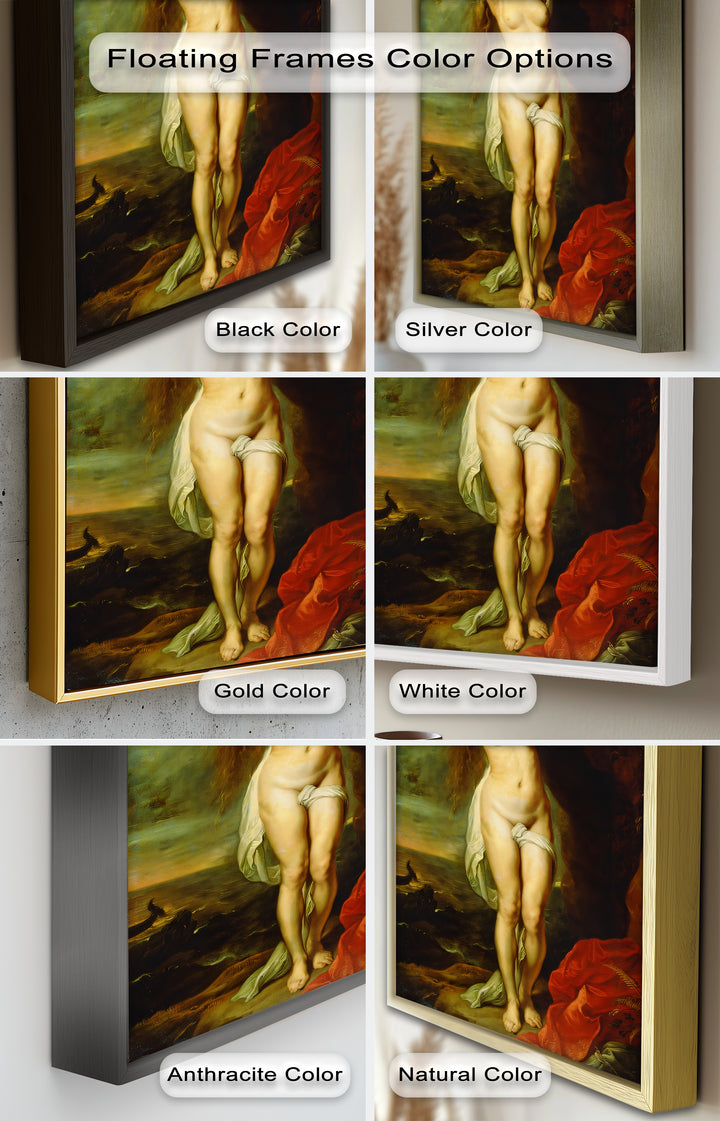 Andromeda Bound – Mythological Renaissance Nude Oil Painting