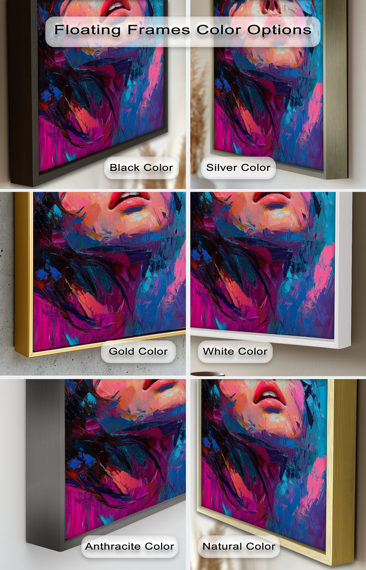 Ecstasy in Color – Vibrant Expressionist Portrait Oil Painting