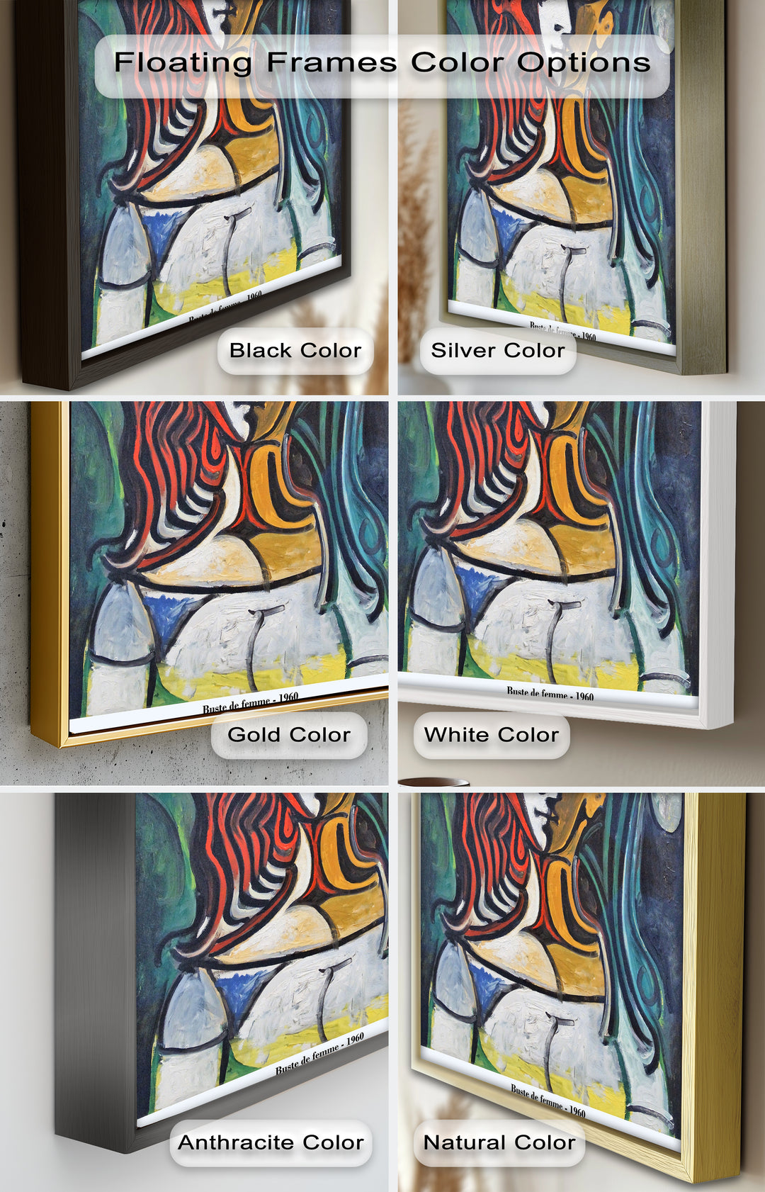Dual Gaze – Buste de Femme Inspired Picasso Oil Painting