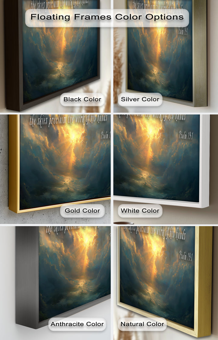 Psalm 19:1 – The Heavens Declare Bible Verse Oil Painting