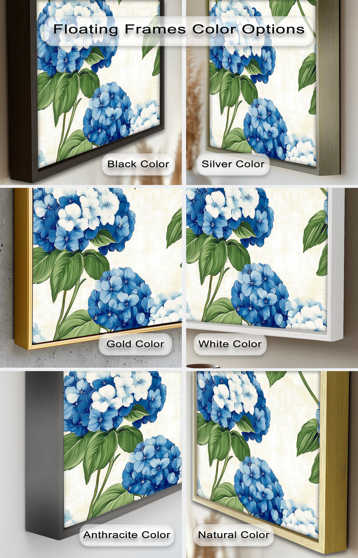 Blue and White Blooming - Flower Oil Painting