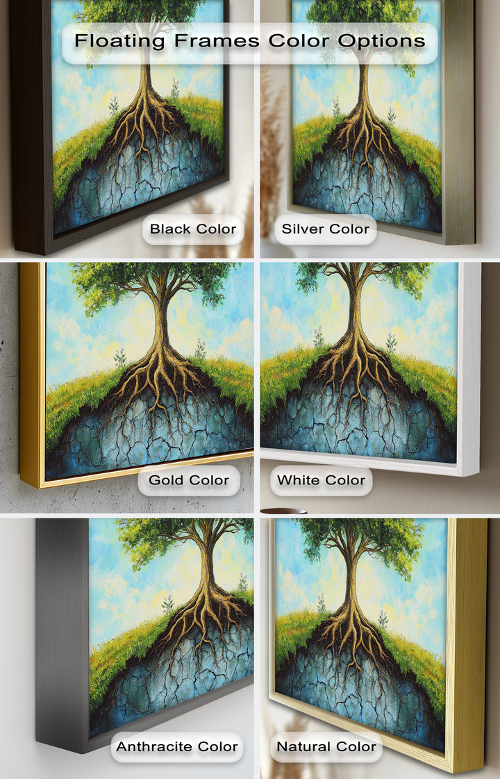 Firmly Planted – Tree of Faith with Roots Oil Painting
