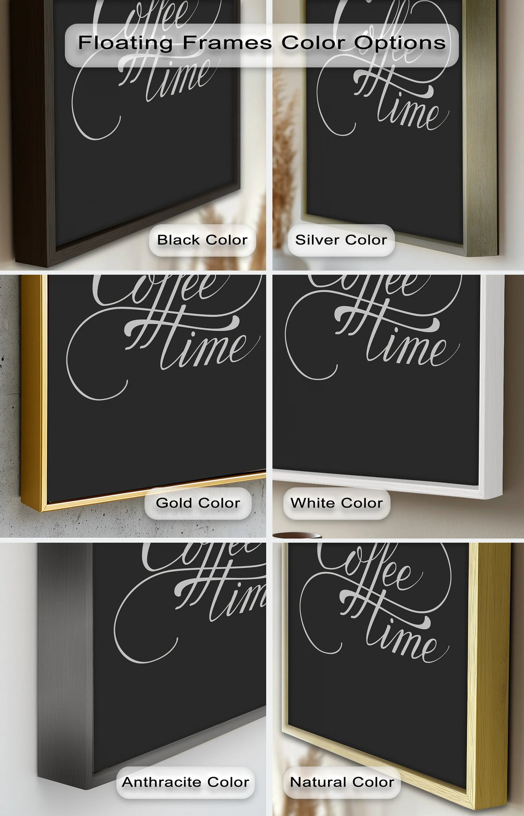 Coffee Time Script Art – Calligraphy Oil Painting - MyPhotoStation