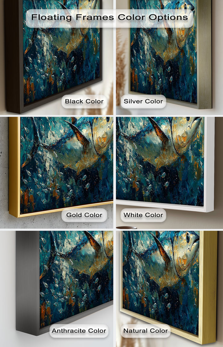 Bluefin Tuna in Ocean Current – Animal Oil Painting