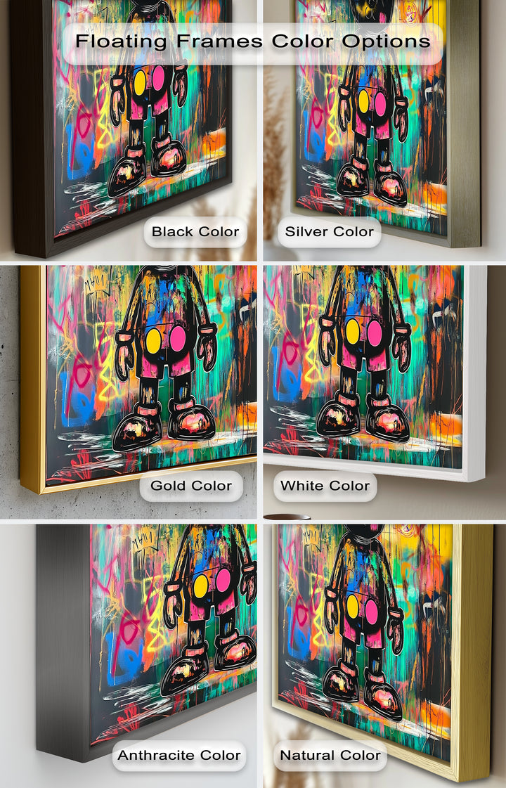 Crowned Chaos – Neon Royal KAWS Oil Painting