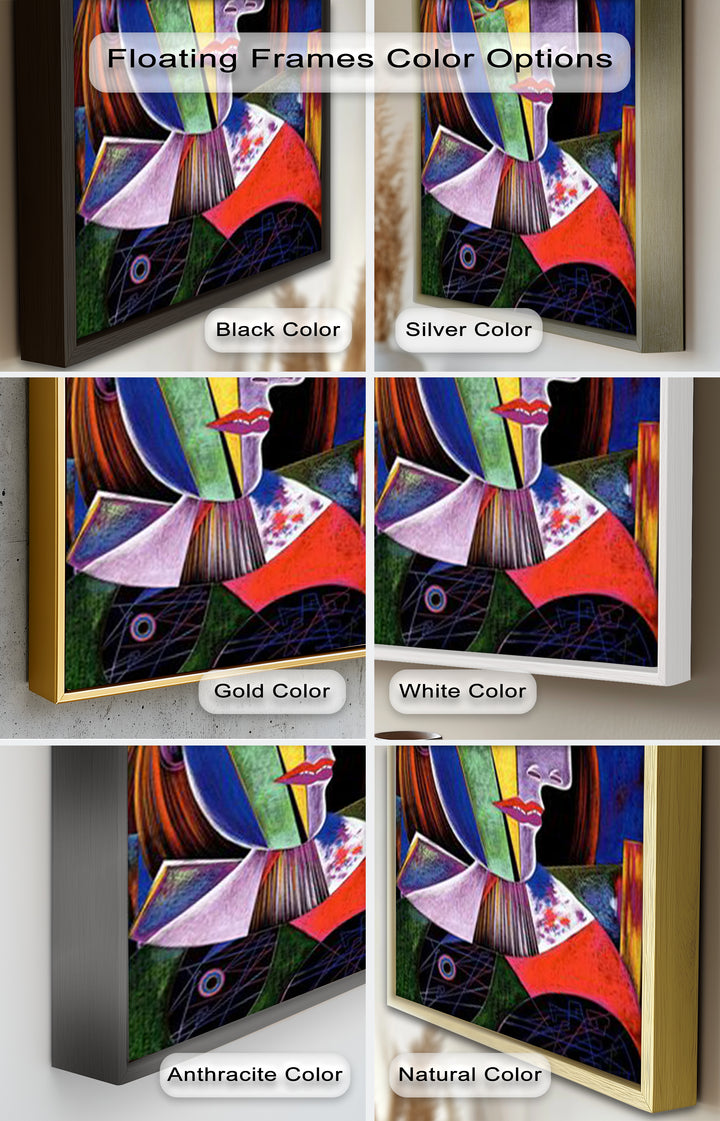Vibrant Woman with a Flower Hat – Picasso Oil Painting