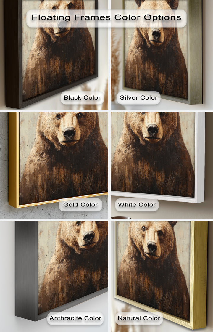 Brown Bear Portrait - Animal Oil Painting