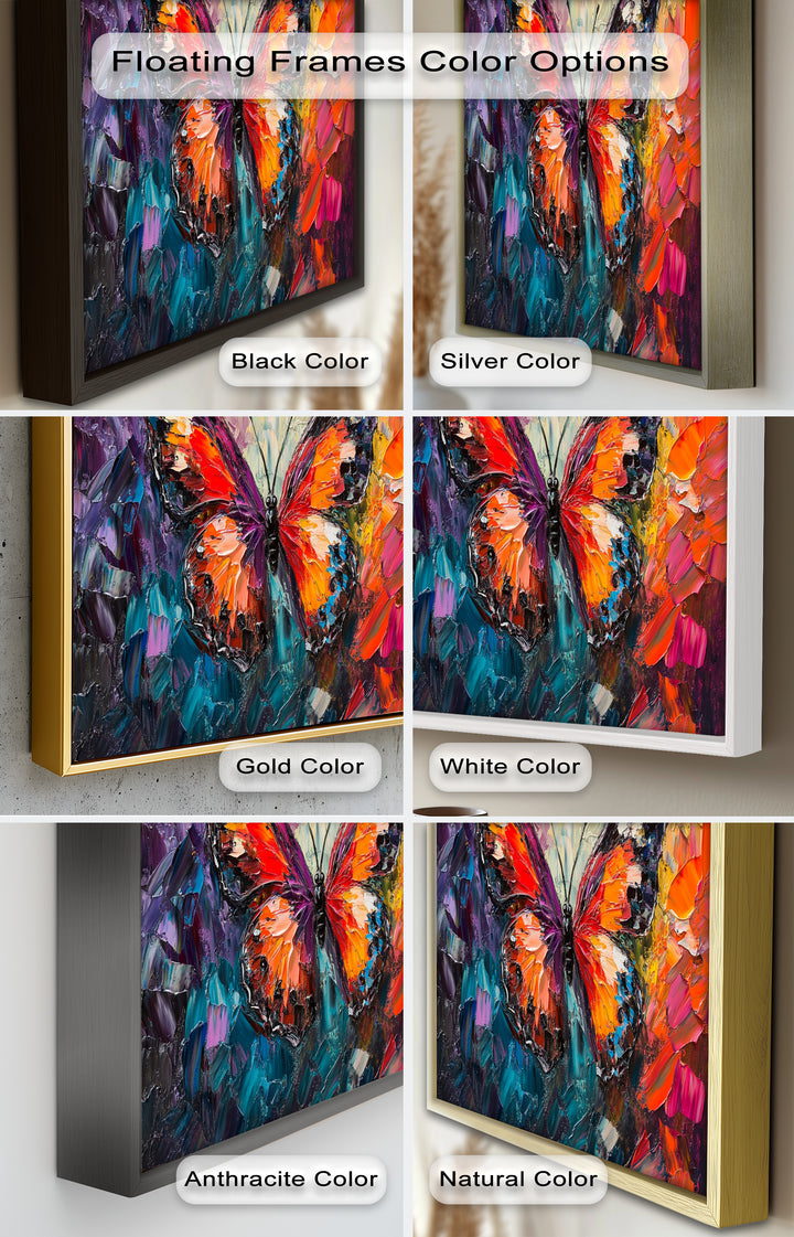 Radiant Butterfly in Blooming Spectrum - Animal Oil Painting