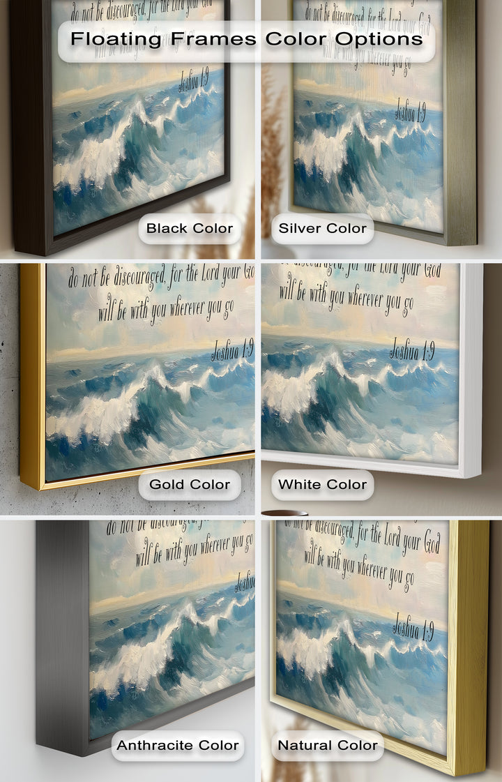 Joshua 1:9 – Strength and Courage Bible Verse Oil Painting