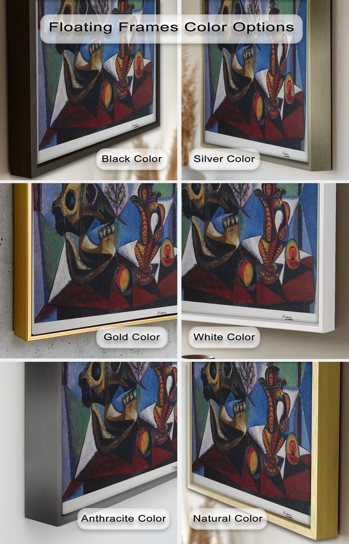 Still Life with Bull Skull – Symbolist Cubist Picasso Oil Painting