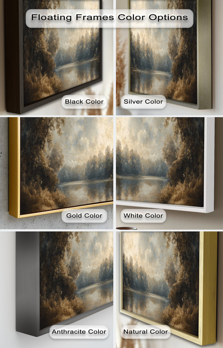 Forest Lake Wall Art – Nature Oil Painting