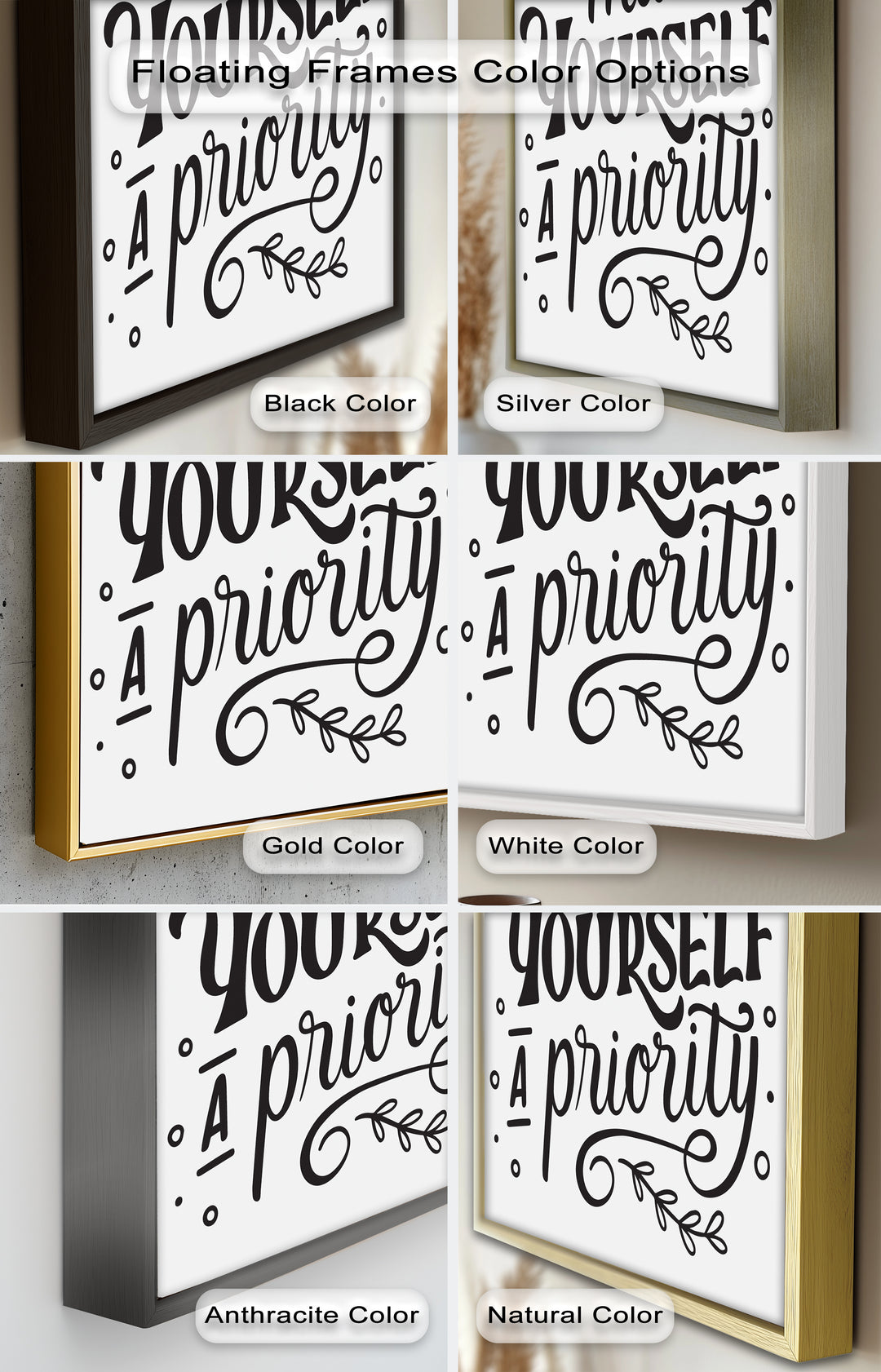 Make Yourself a Priority – Framed Oil Painting