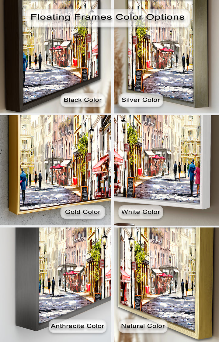 Sunlit Street von The Macneil Studio – Elegantes europäisches Ölgemälde