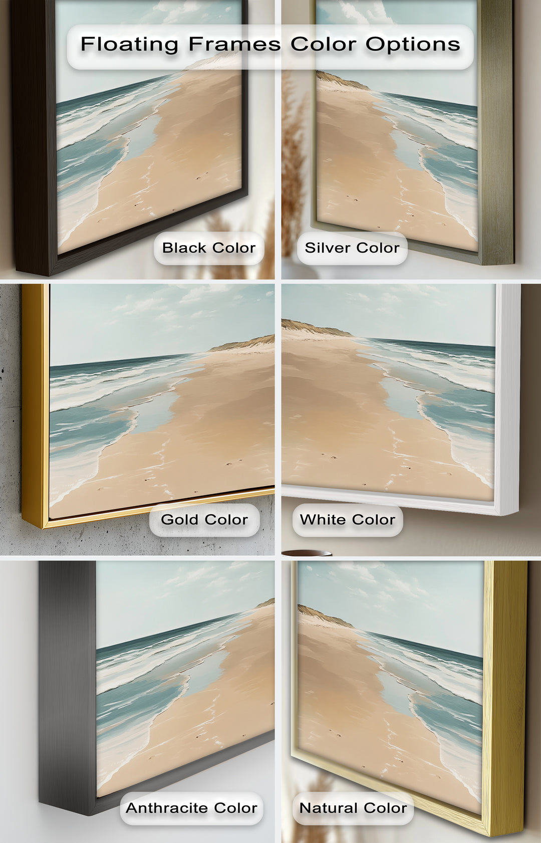 Endless Shoreline – Serene Seascape Oil Painting