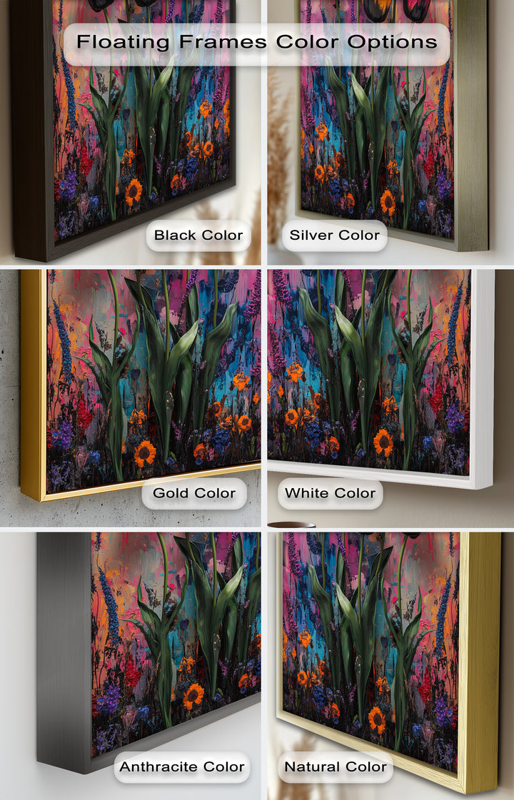 Colorful Tulip Garden - Flower Oil Painting