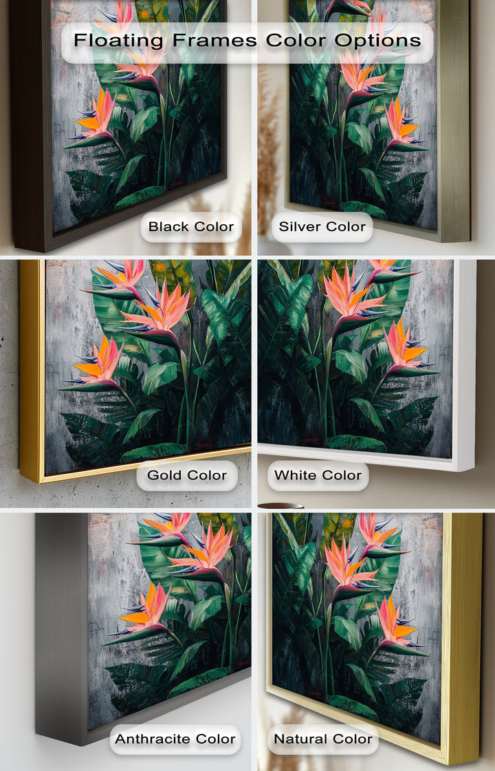 Tropical Flame – Bird of Paradise Botanical Oil Painting