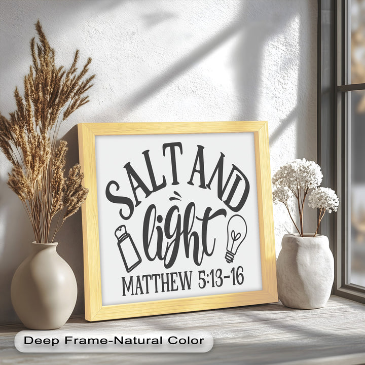 Salz und Licht – Ölgemälde christlicher Schrift