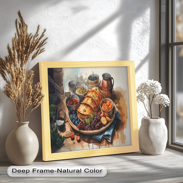 Frisch gebackenes Gebäck und Obststillleben - Food Painting