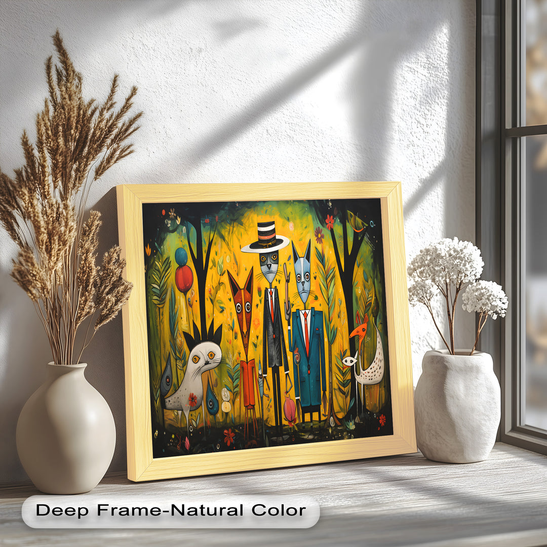 The Dandy Forest – Surreal Animal Portraits in Suits Picasso Oil Painting