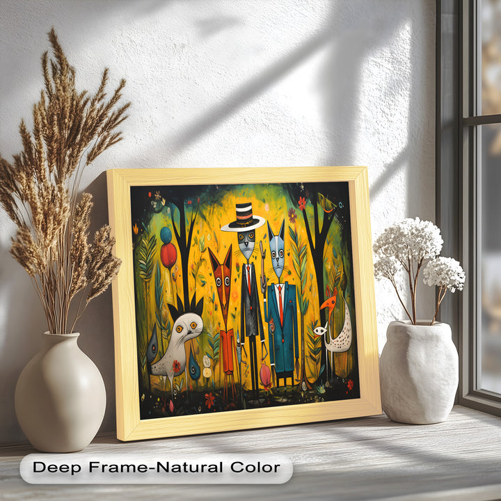 The Dandy Forest – Surreal Animal Portraits in Suits Picasso Oil Painting
