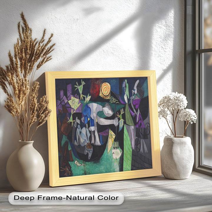 The Spiral Sun – Dynamic Surrealist Tableau Picasso Oil Painting