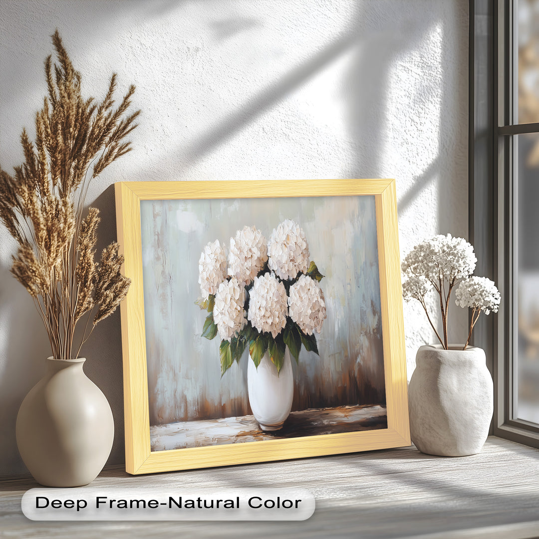 Ivory Bloom Elegance – Still Life Oil Paintings