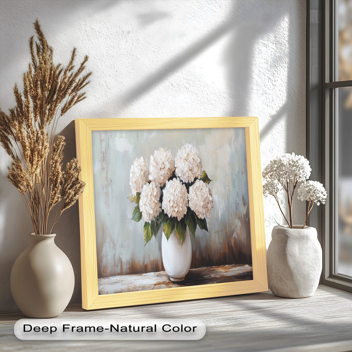 Ivory Bloom Elegance – Still Life Oil Paintings