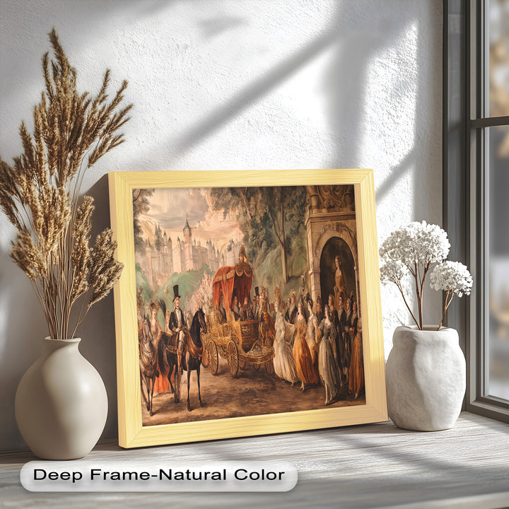 Royal Carriage Procession – Grand Baroque Parade Oil Painting