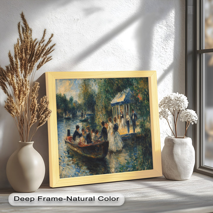 Afternoon Gathering by the River – Impressionist Oil Painting