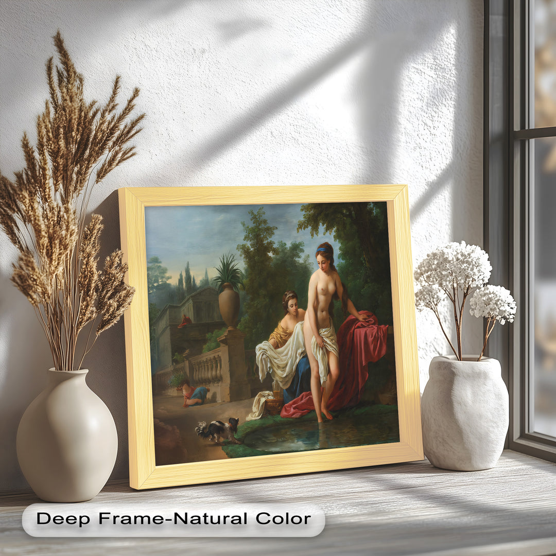 Bathing in the Garden – Neoclassical Elegance Oil Painting