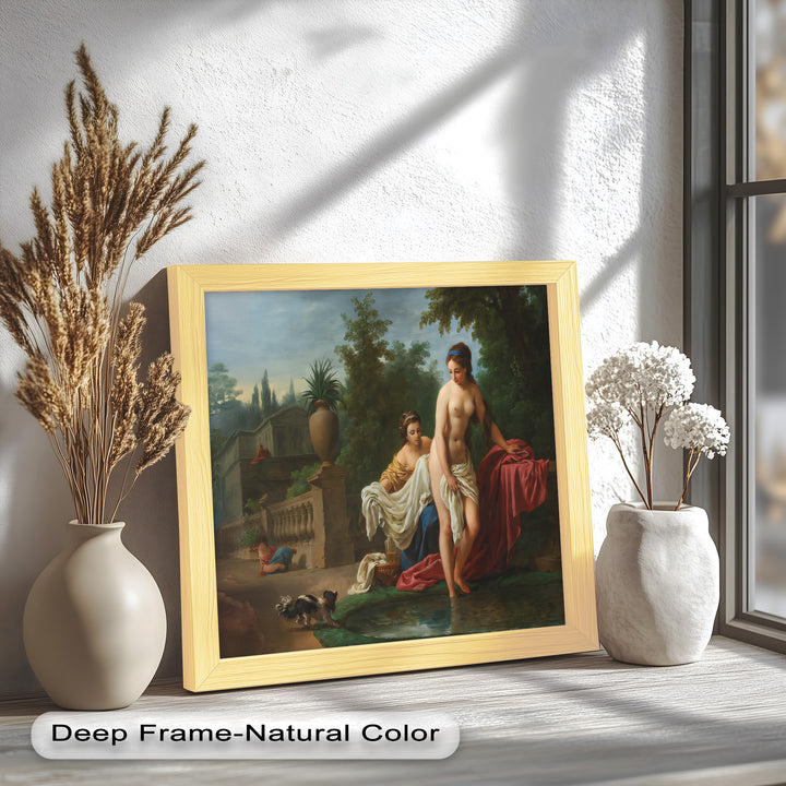 Bathing in the Garden – Neoclassical Elegance Oil Painting