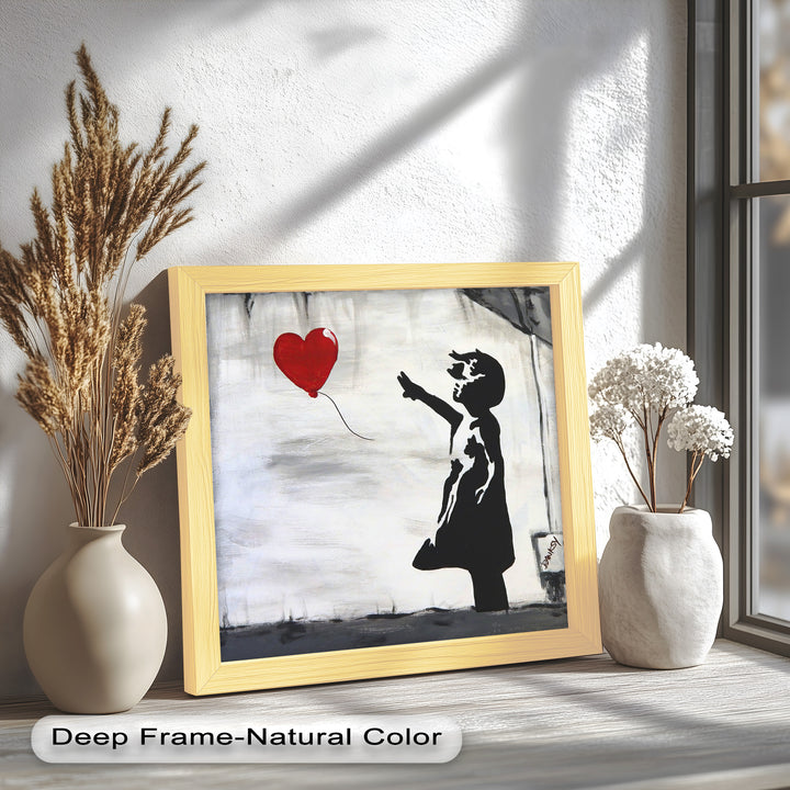 Girl with Heart Balloon – Banksy Oil Painting