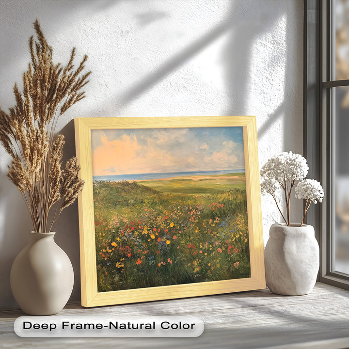 Seaside Meadow View – Landscape Oil Painting