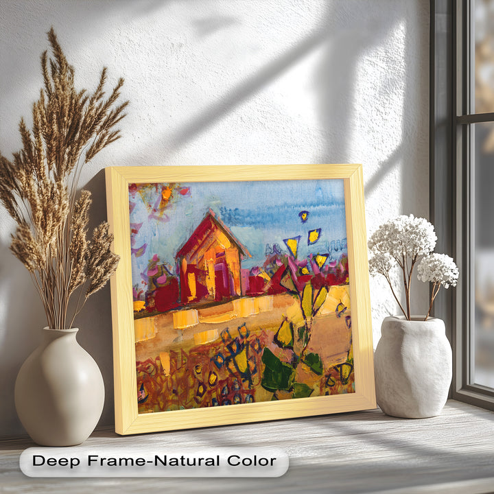Sunlit Homestead – Expressive Impressionist Oil Painting