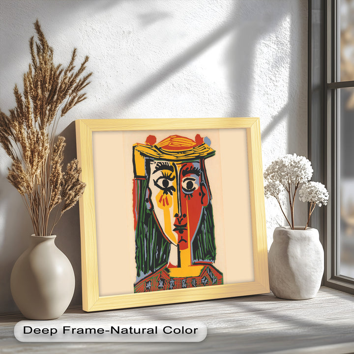 Picasso Woman with Hat – Cubist Portrait Oil Painting