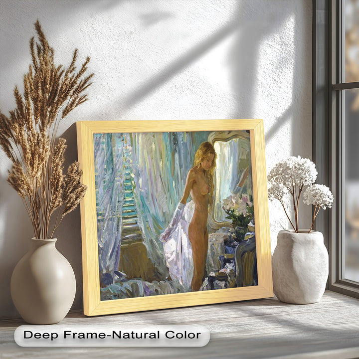 Whispers of Morning Light – Romantic Nude Interior Oil Painting