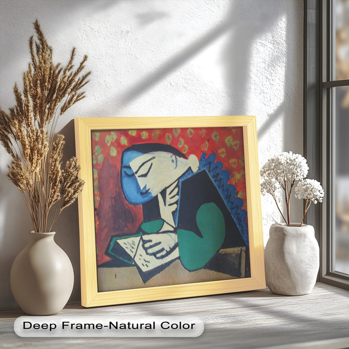 The Reader – Cubist Portrait of Quiet Focus Picasso Oil Painting
