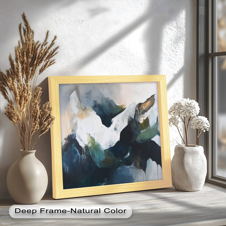 Eclipsed Range – Bold Mountain Shadows Abstract Oil Painting